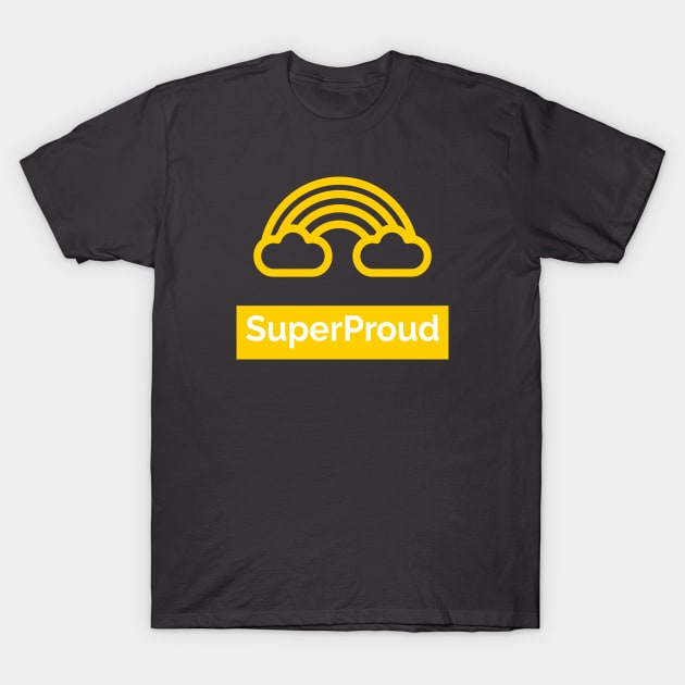 SuperProud - Yellow Rainbow T-Shirt by StandProud